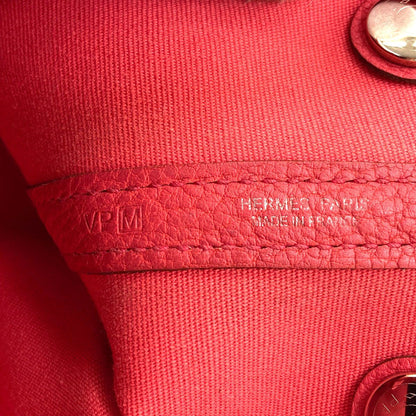 Hermes Garden Party TPM Silver Handbag Toile Officier — view 6