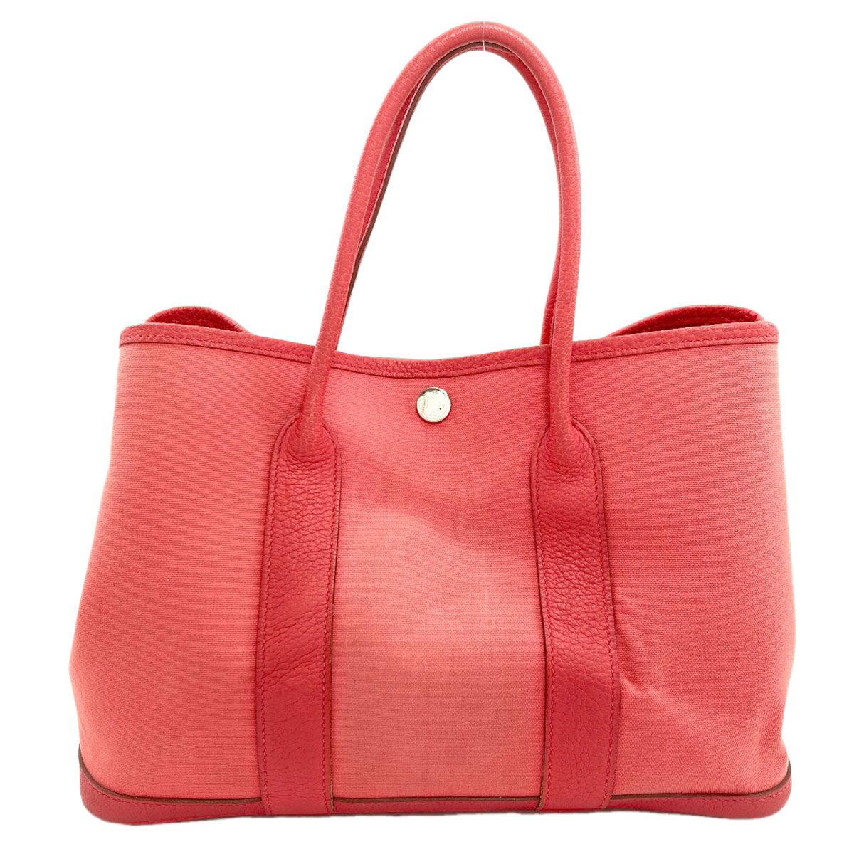 Hermes Garden Party TPM Silver Handbag Toile Officier
