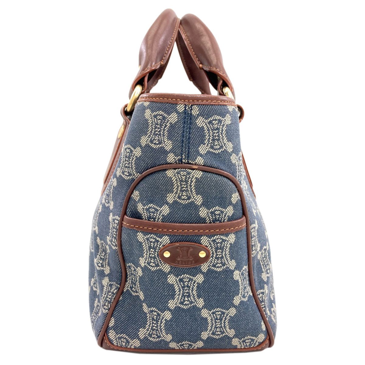 Celine Boogie Bag Handbag Denim Leather — view 3