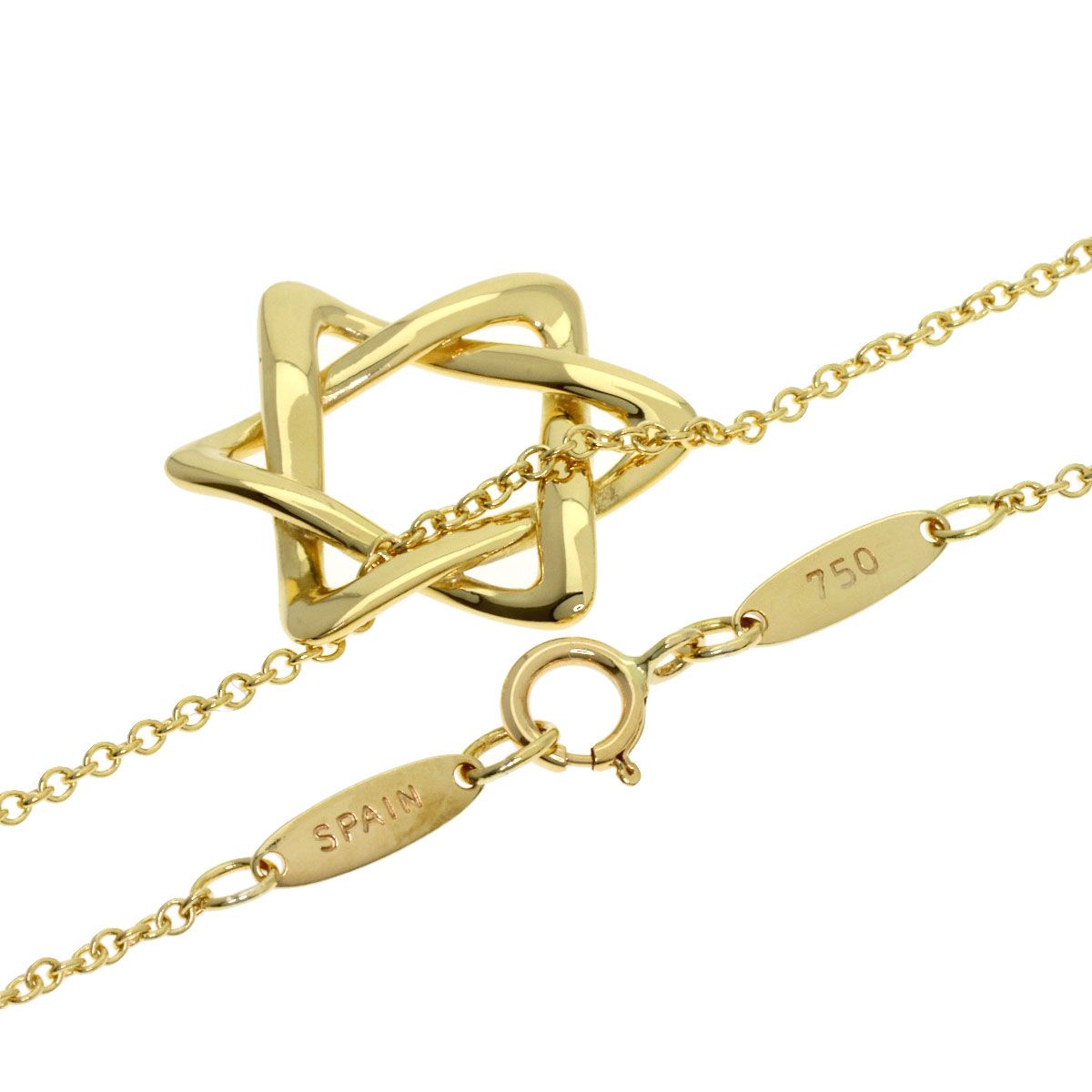 Tiffany & Co Star of David Necklace 18k Yellow Gold — view 2