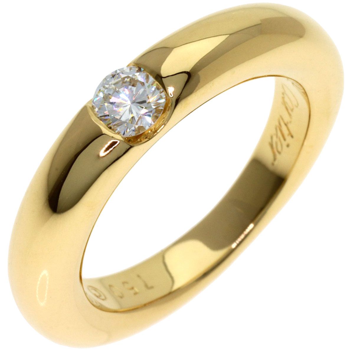 Cartier Ellipse Diamond 53 Ring 18k Yellow Gold — view 2