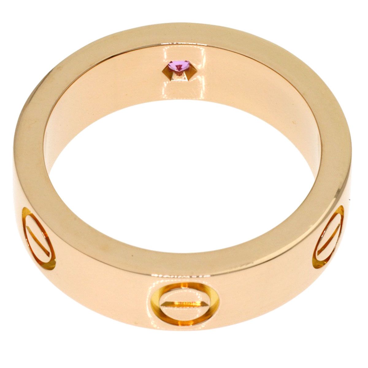 Cartier Love Ring Sapphire 53 18k Pink Gold — view 4