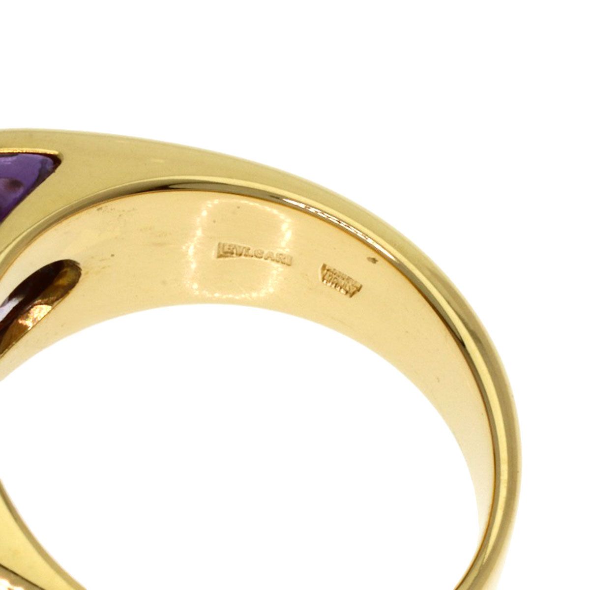 Bvlgari Tron Amethyst Ring 18k Yellow Gold — view 6