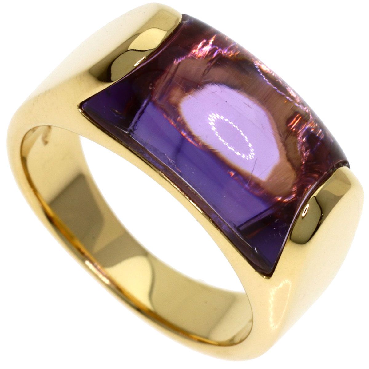 Bvlgari Tron Amethyst Ring 18k Yellow Gold