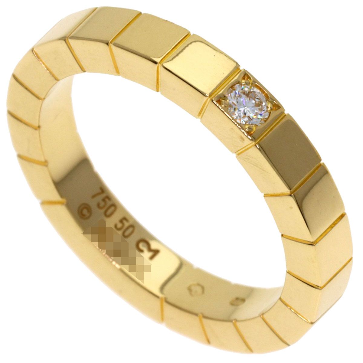 Cartier Lanier Diamond 50 Ring 18k Yellow Gold