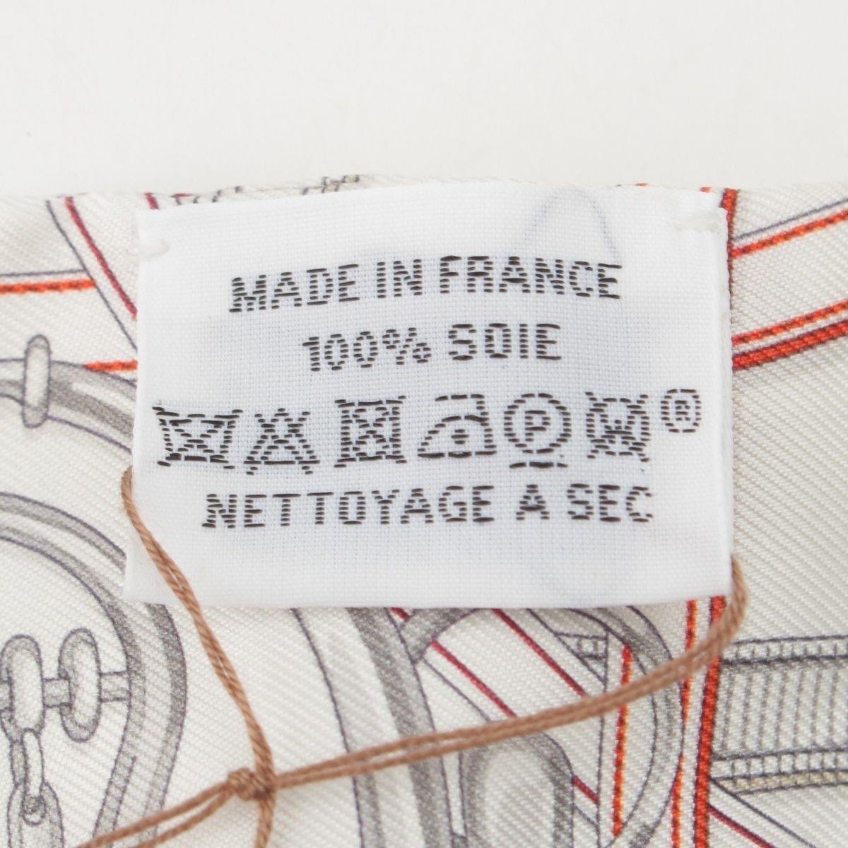Hermes Twill Silk Harnais Legendaire Legendary Harness Scarf White — view 9