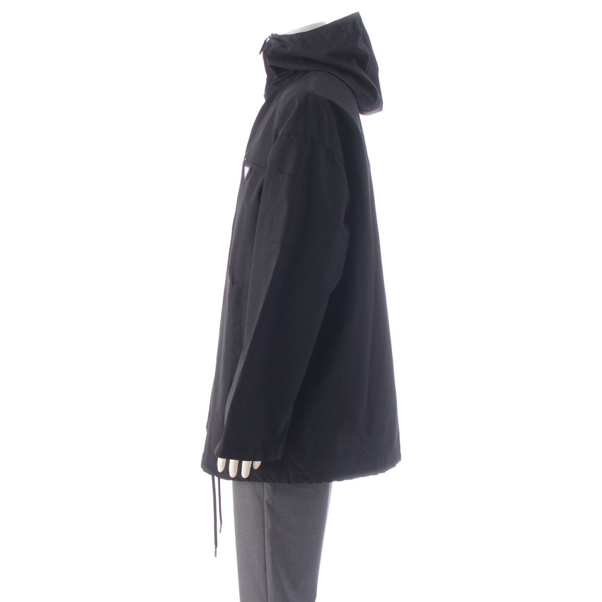Prada Cotton Polyester Triangle Logo Jacket Black — view 3