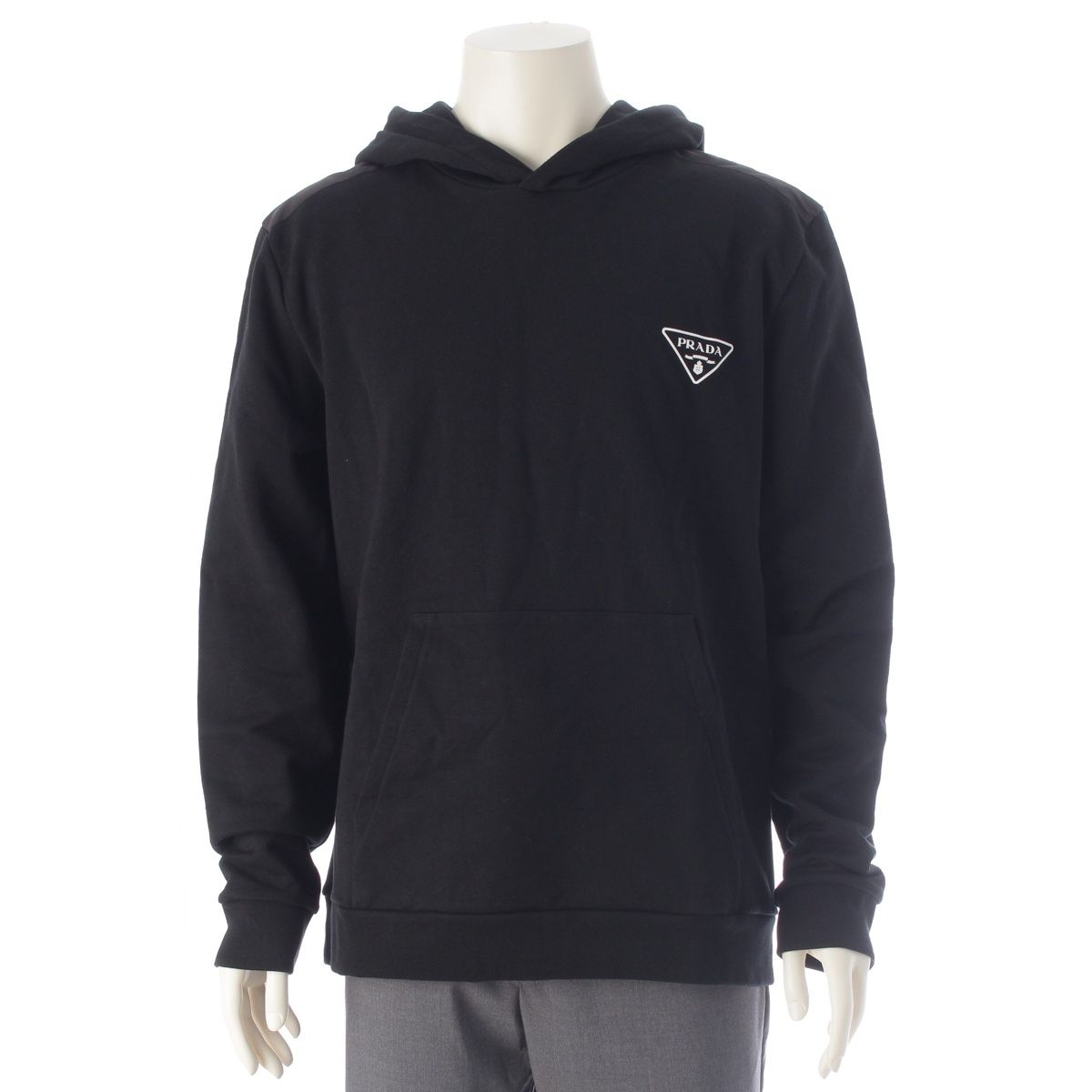 Prada Cotton Logo Hoodie Black XXL