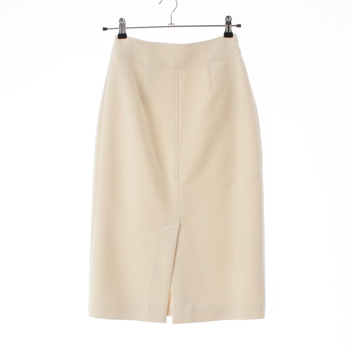 Hermes Wool Chaine D'ancre Zip Tight Skirt Ivory 34 — view 2