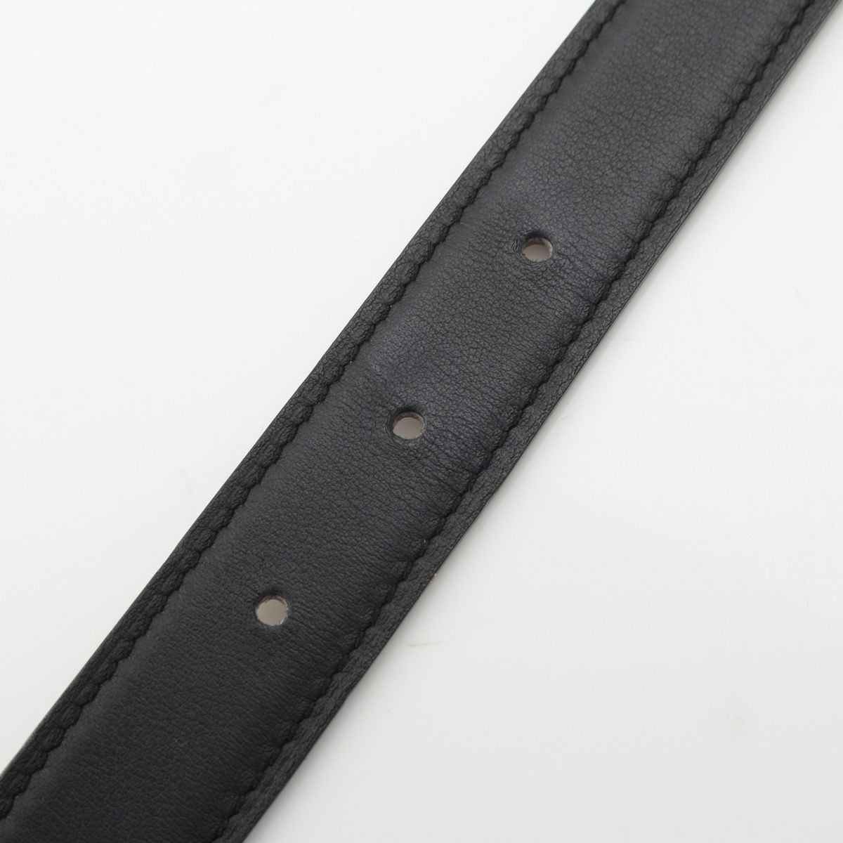 Hermes Molle Leather Reversible Belt Noir Etoupe 75 — view 5