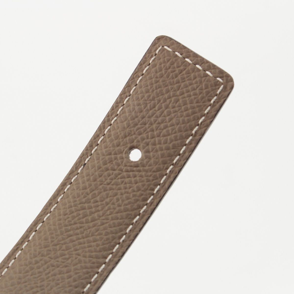 Hermes Molle Leather Reversible Belt Noir Etoupe 75 — view 4