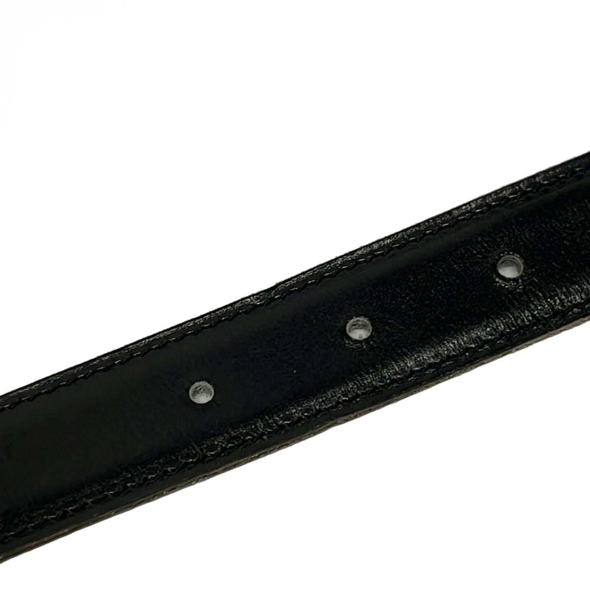 Hermes Belt 80 Black Blue Jean Silver Reversible — view 6