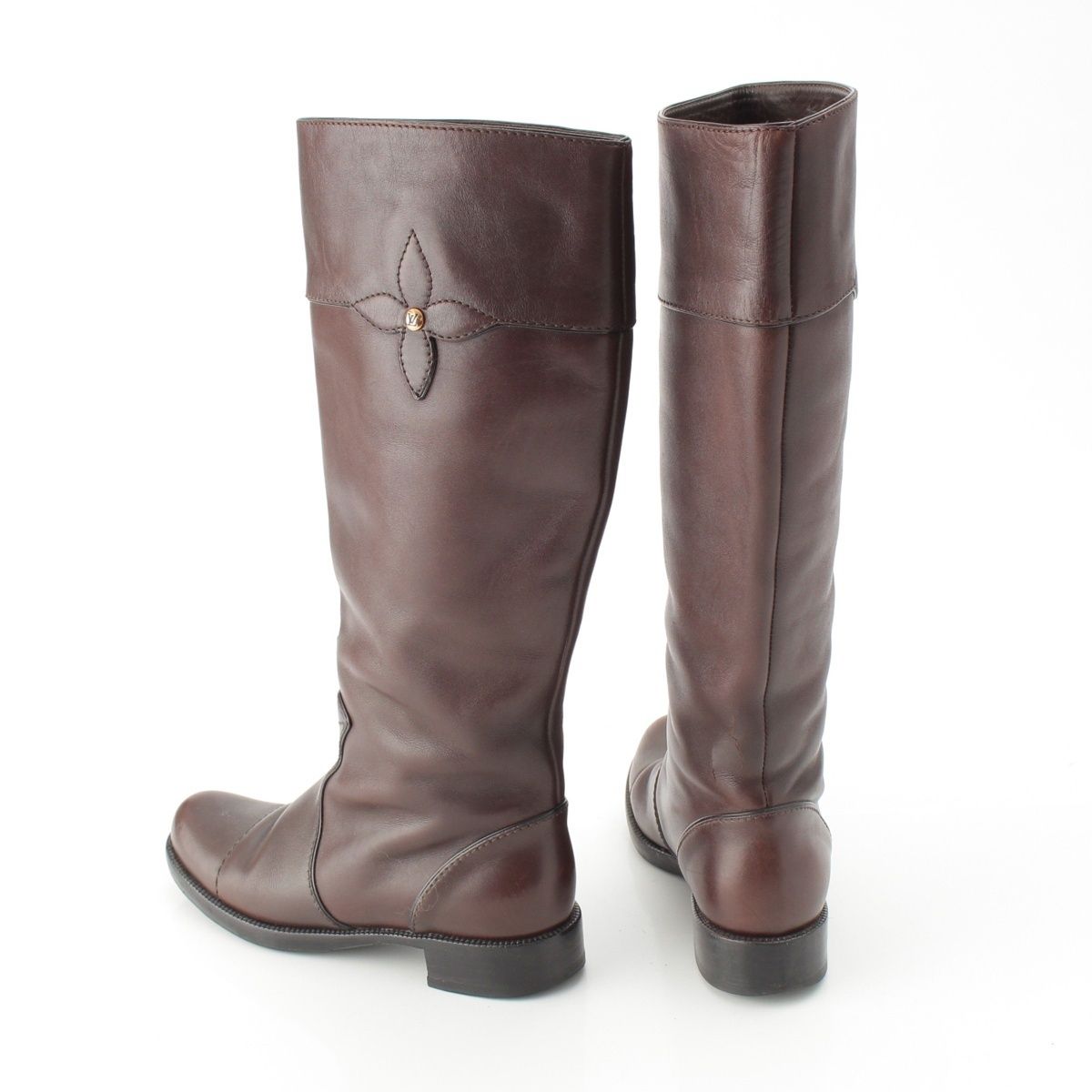 Louis Vuitton Leather Long Boots Brown — view 4