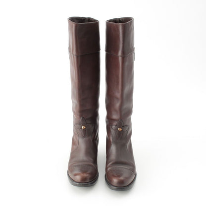 Louis Vuitton Leather Long Boots Brown — view 2