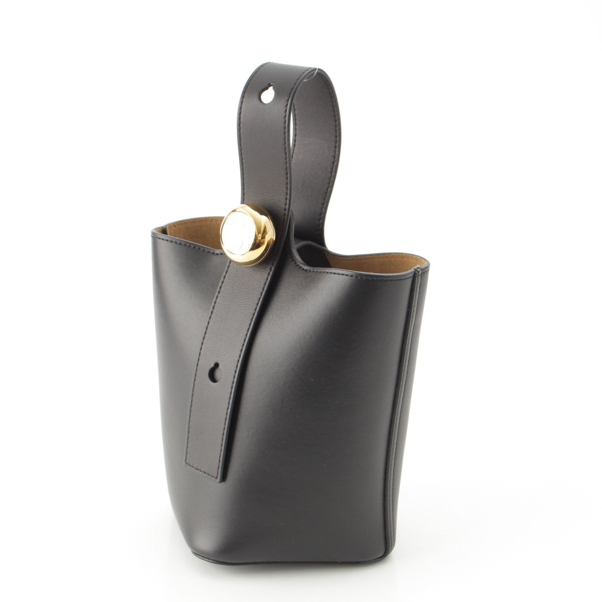 Loewe Pebble Bucket Mini 2-Way Handbag Black Gold — view 2