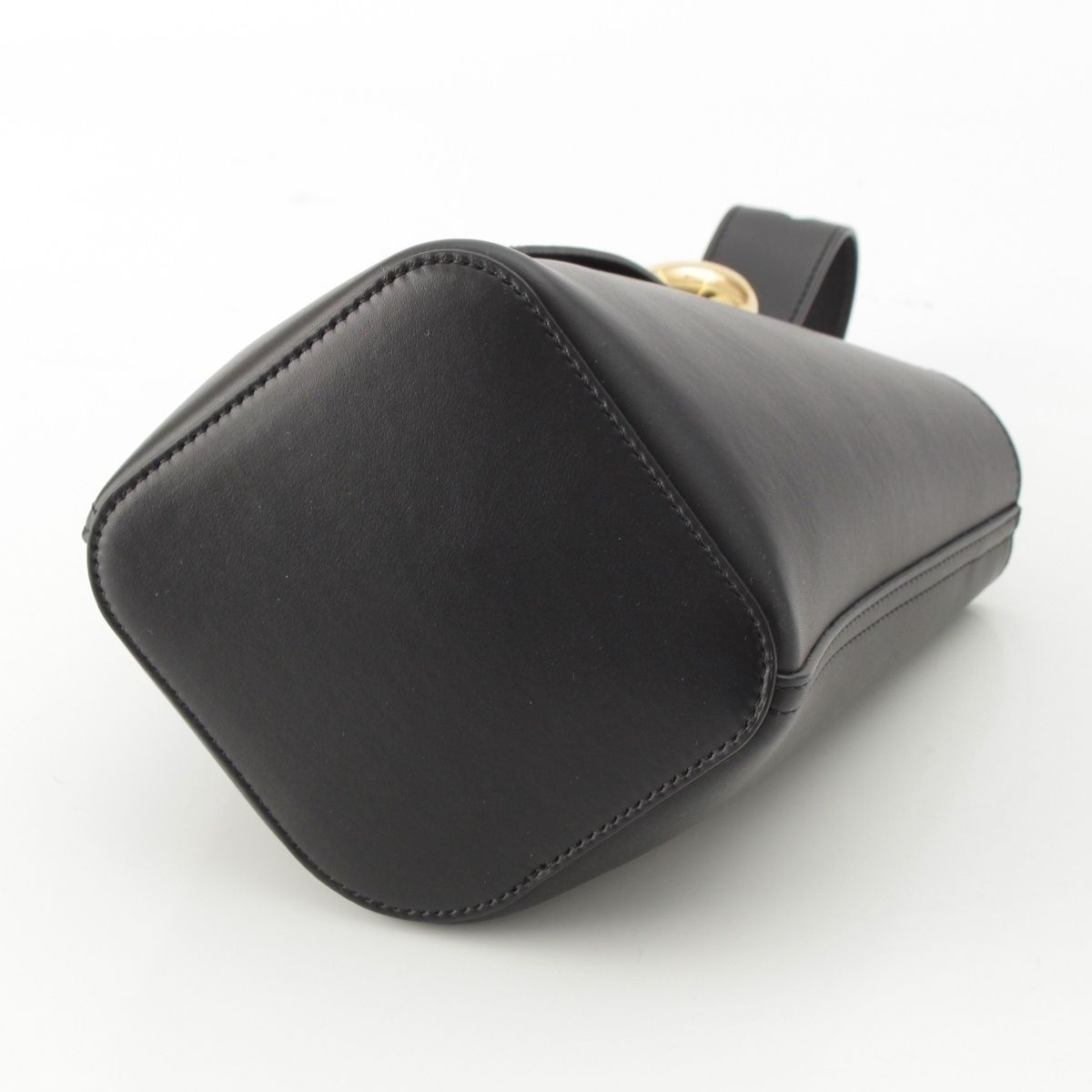 Loewe Pebble Bucket Mini 2-Way Handbag Black Gold — view 5