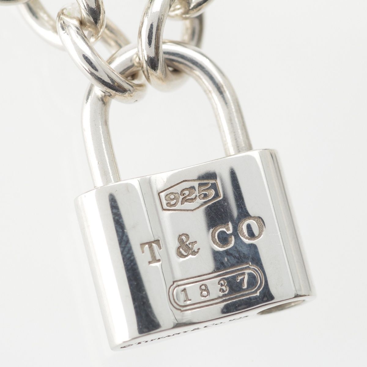 Tiffany & Co 925 Cadena Lock Chain Necklace Silver — view 4