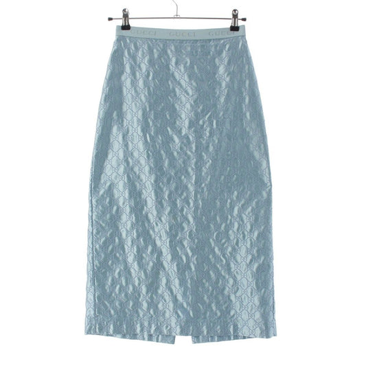 Gucci Silk GG Skirt Blue 38