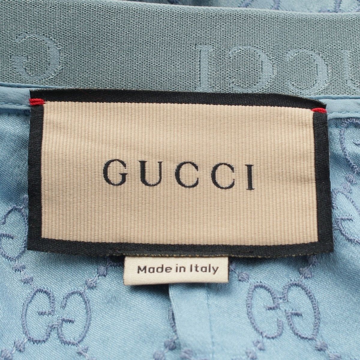 Gucci Silk GG Skirt Blue 38 — view 8
