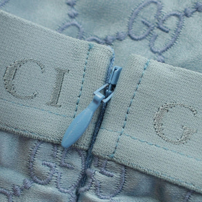 Gucci Silk GG Skirt Blue 38 — view 7