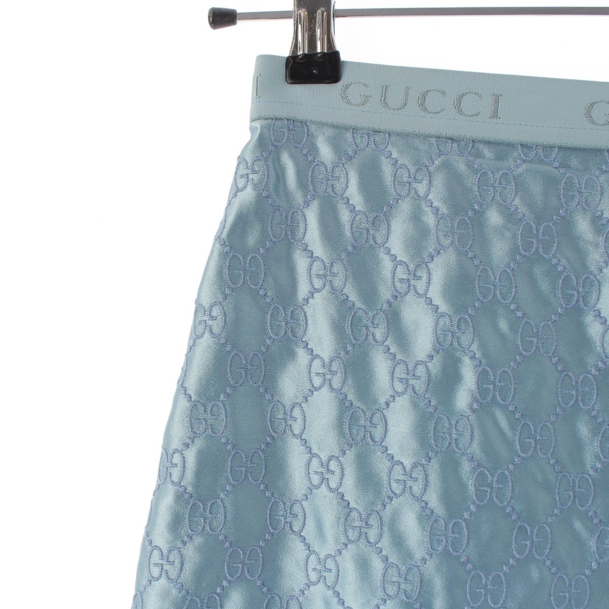 Gucci Silk GG Skirt Blue 38 — view 4