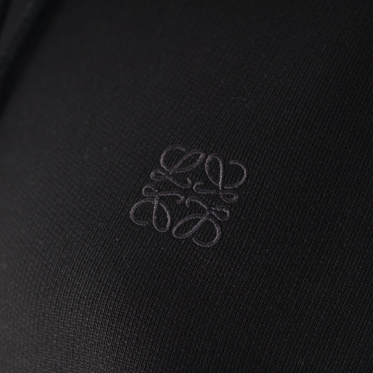 Loewe Anagram Cropped Pullover Hoodie Black — view 7