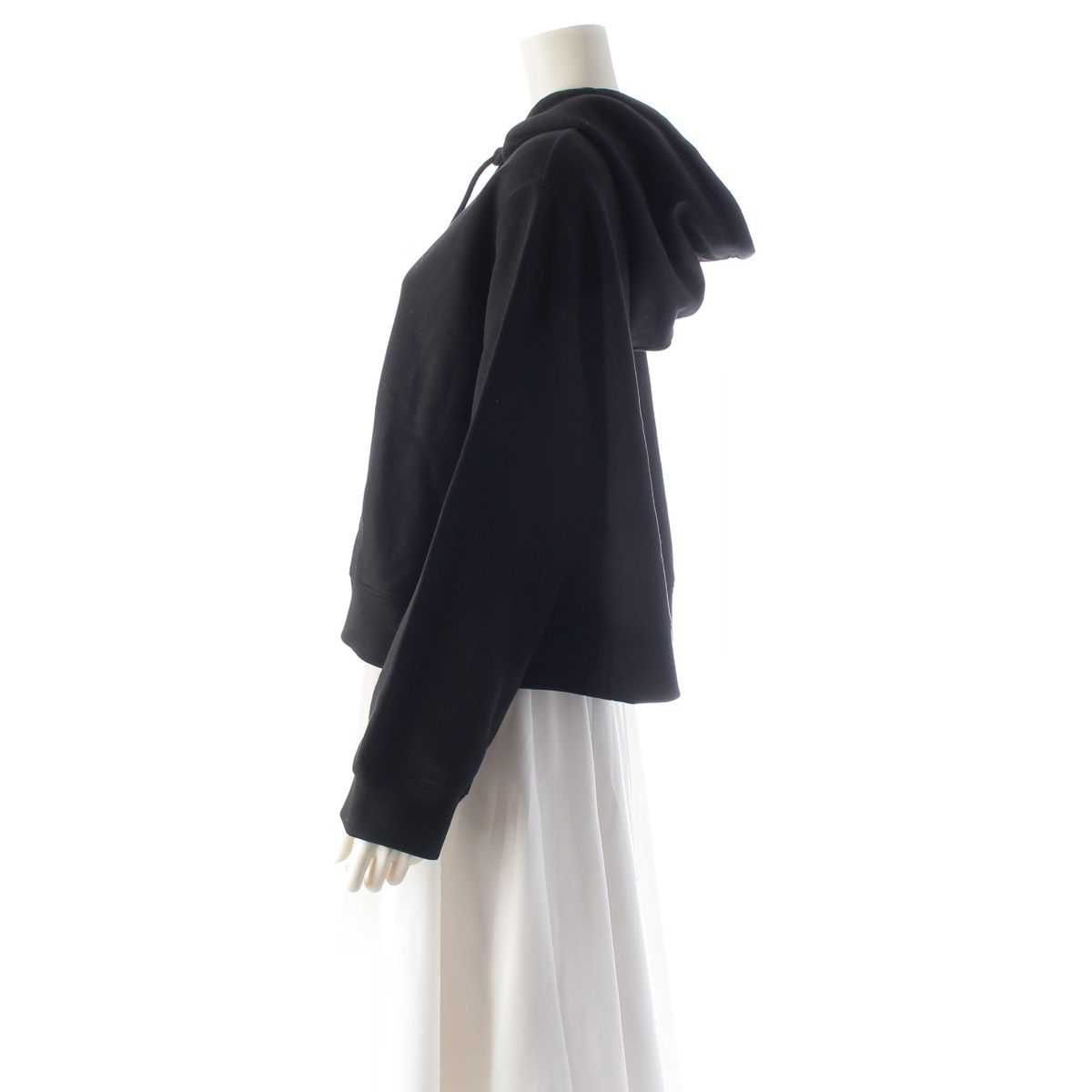 Loewe Anagram Cropped Pullover Hoodie Black — view 3