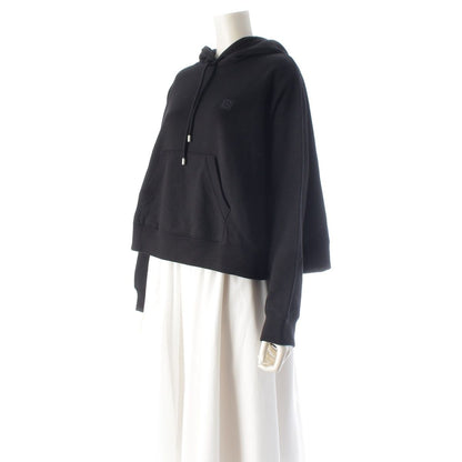 Loewe Anagram Cropped Pullover Hoodie Black — view 2