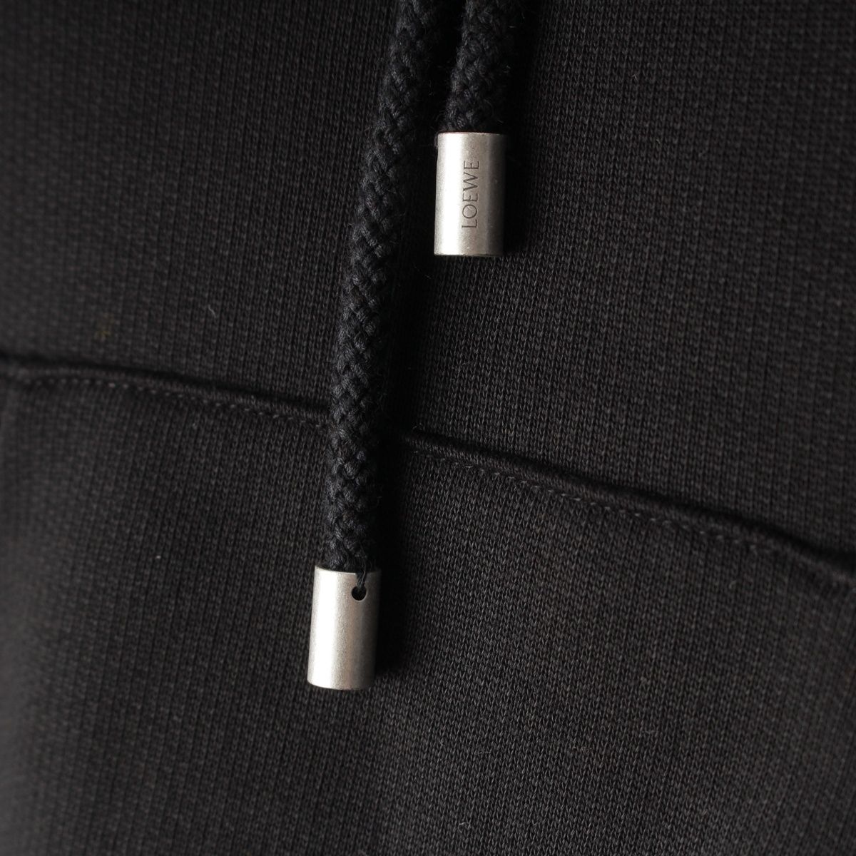 Loewe Anagram Cropped Pullover Hoodie Black — view 8