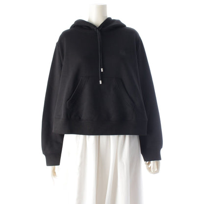 Loewe Anagram Cropped Pullover Hoodie Black