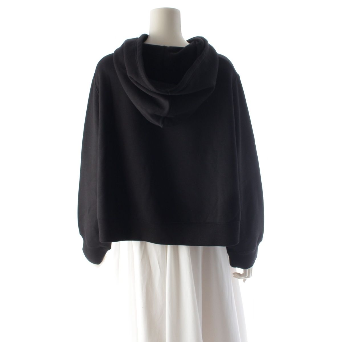 Loewe Anagram Cropped Pullover Hoodie Black — view 4