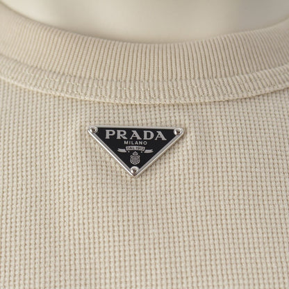 Prada Triangle Plate Logo Waffle Top Beige XL — view 7