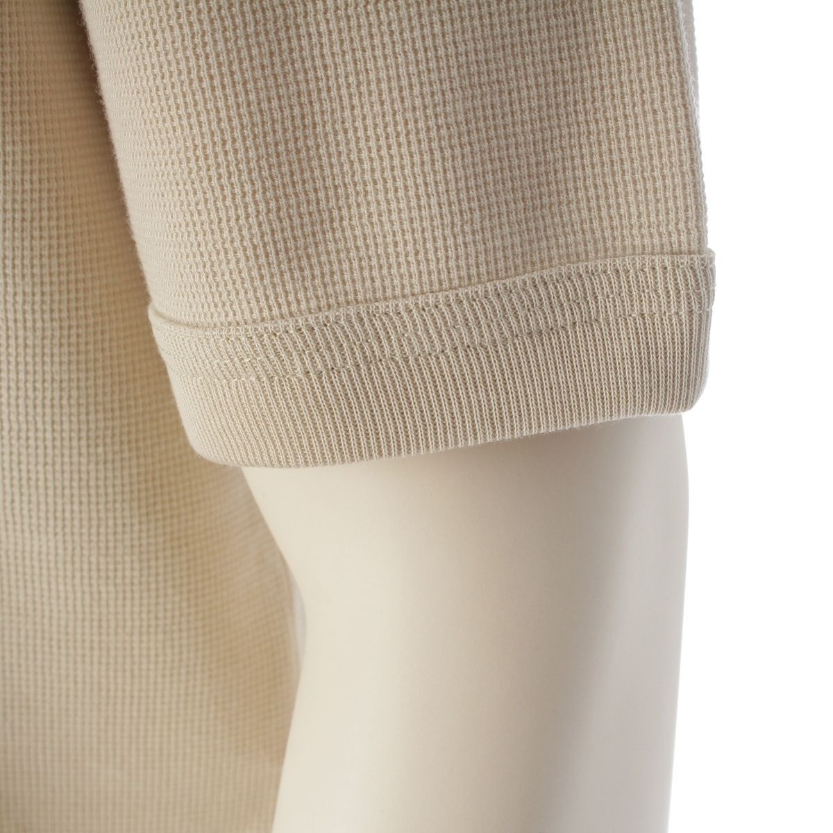 Prada Triangle Plate Logo Waffle Top Beige XL — view 6