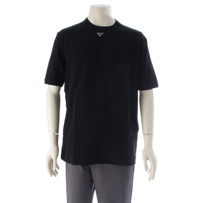 Prada Triangle Plate Logo Waffle Top Black XL