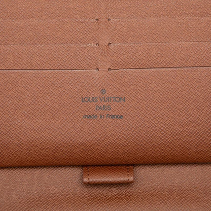 Louis Vuitton Monogram Zippy Organizer Zip Around Wallet Brown Leather — view 5