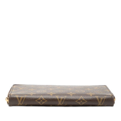 Louis Vuitton Monogram Zippy Organizer Zip Around Wallet Brown Leather — view 3