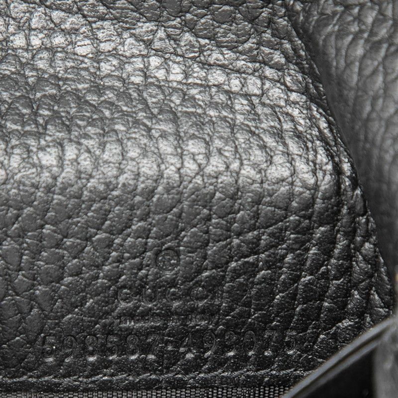 Gucci GG Supreme Marmont Logo L-shaped Zipper Bifold Wallet Beige Black Leather — view 5