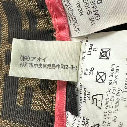 Fendi Pants Zucca Pattern FF Log All Brown 42 — view 5