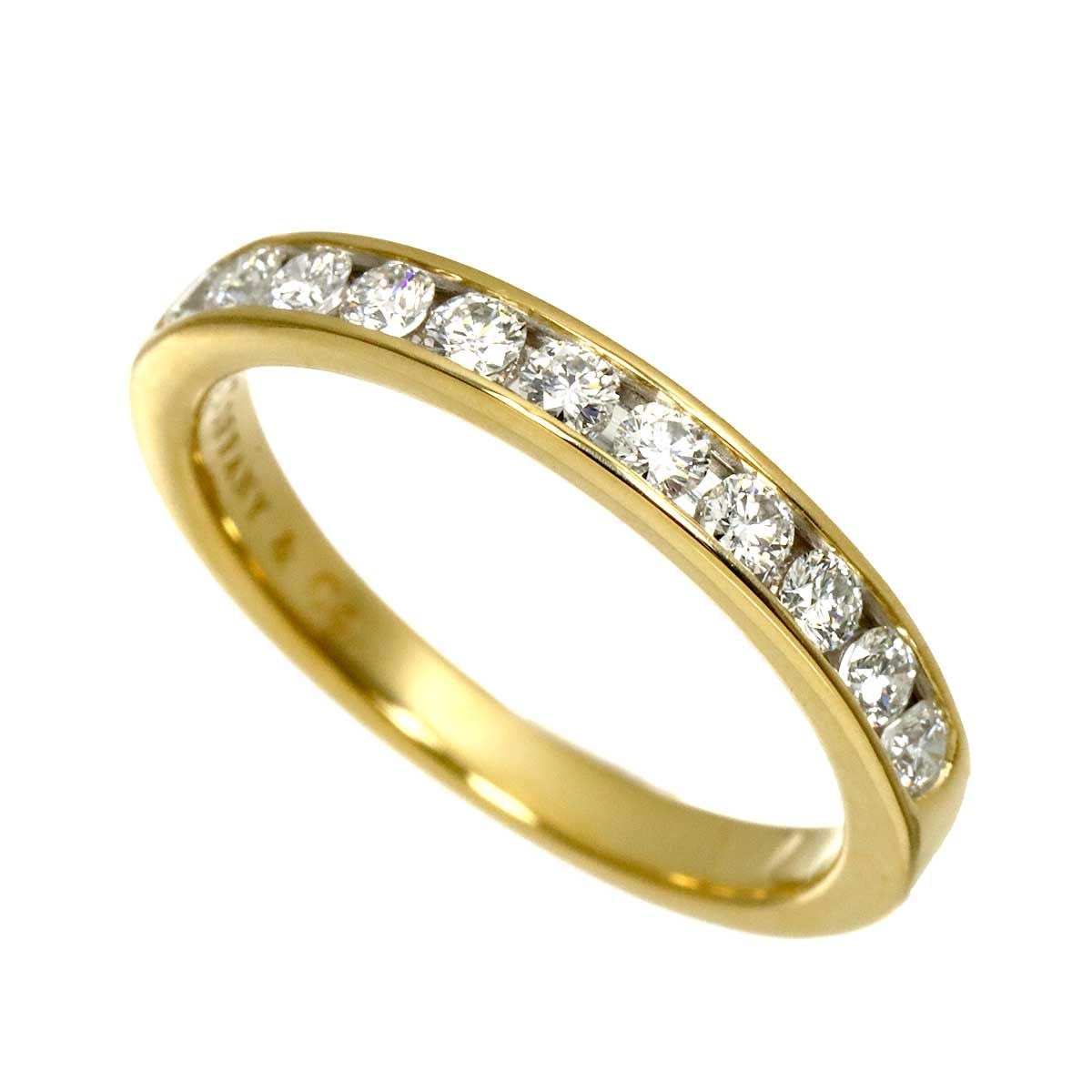 Tiffany & Co Channel Setting Ring Half Diamond 18k YG 750 — view 5