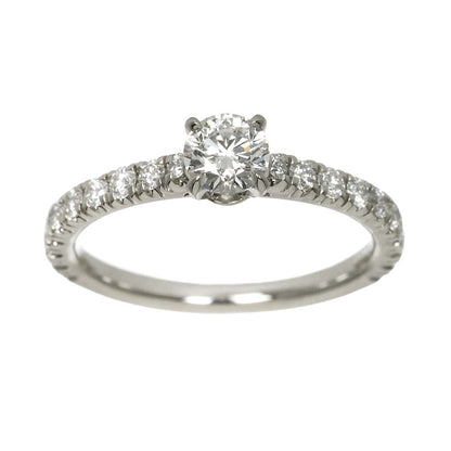 Cartier Etain Cell Half 47 Ring Diamond Pt Platinum Certificate — view 2