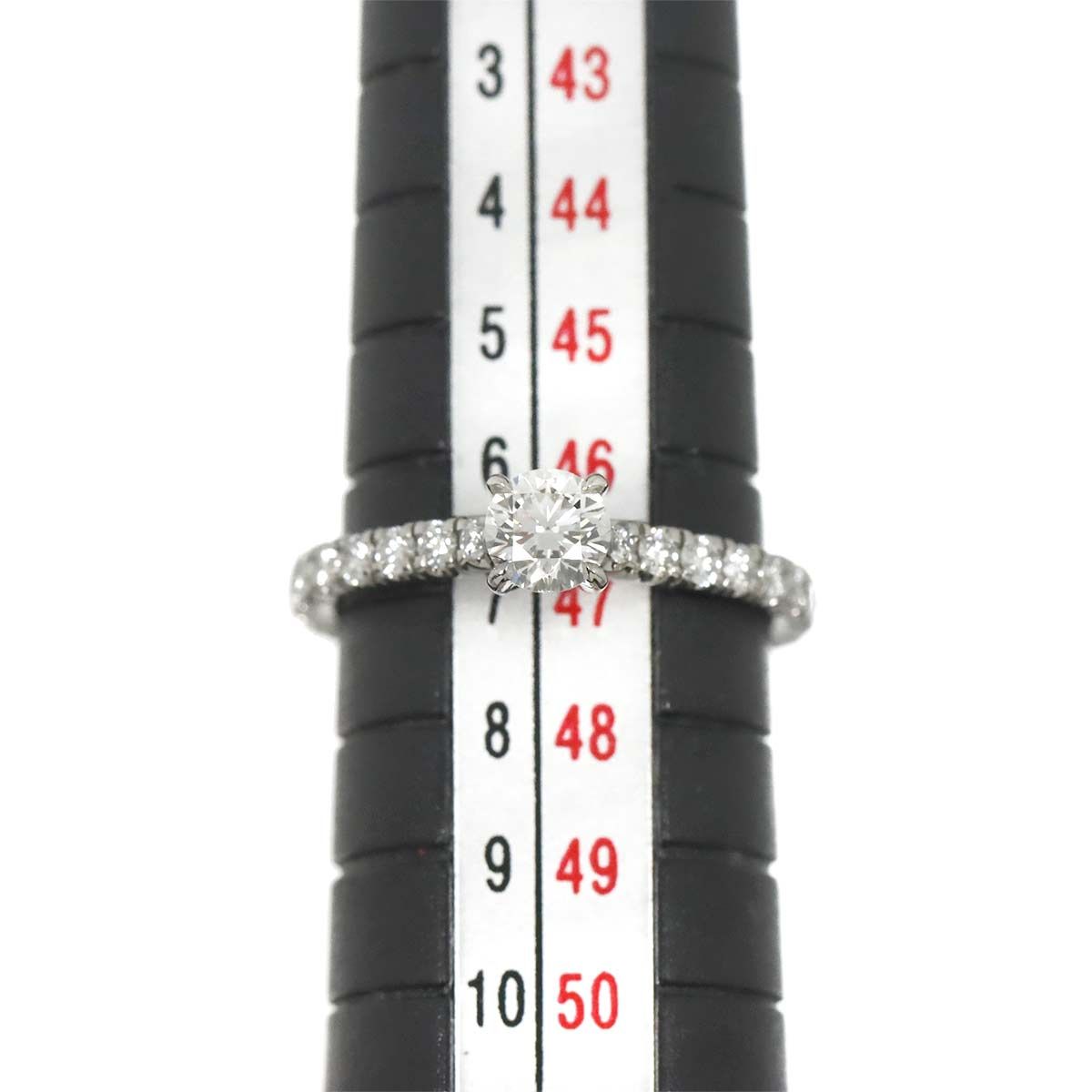 Cartier Etain Cell Half 47 Ring Diamond Pt Platinum Certificate — view 7