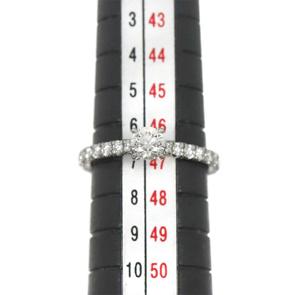 Cartier Etain Cell Half 47 Ring Diamond Pt Platinum Certificate — view 7