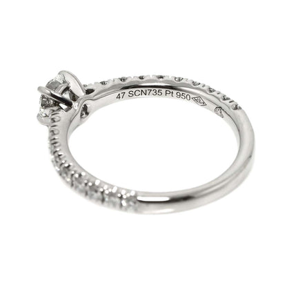 Cartier Etain Cell Half 47 Ring Diamond Pt Platinum Certificate — view 4