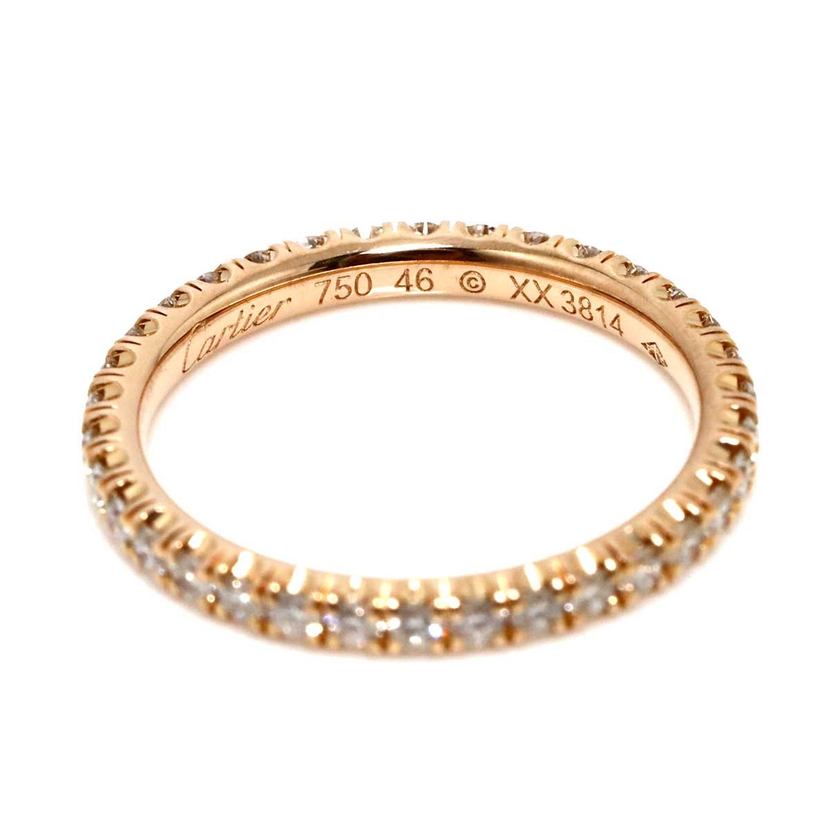 Cartier Etain Cell 46 Ring Full Diamond 18k PG Pink Gold 750 Etincelle Certifica — view 3
