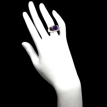 Chanel 52 Baroque Ring Amethyst Iolite Garnet 18k WG White Gold 750 Multi Stone — view 8