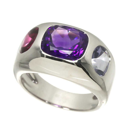Chanel 52 Baroque Ring Amethyst Iolite Garnet 18k WG White Gold 750 Multi Stone — view 5