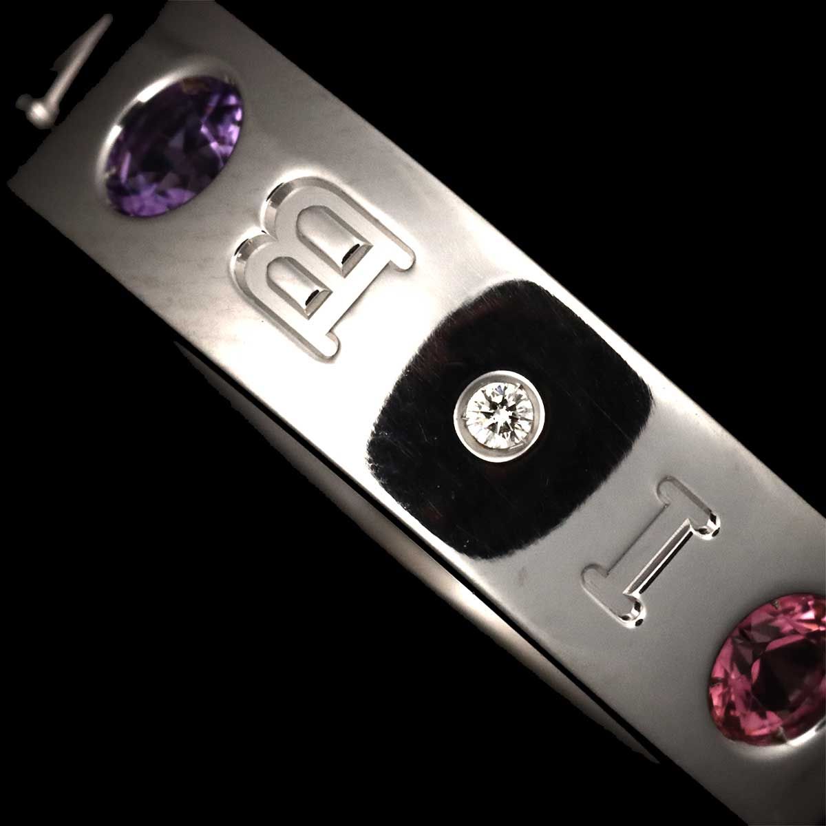Bvlgari Roman Sorbet 53 Ring Amethyst Tourmaline Diamond 18k WG 750 Certificate — view 5