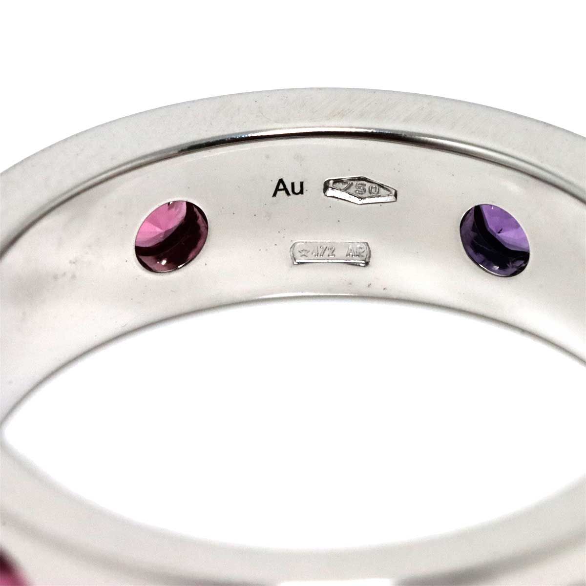 Bvlgari Roman Sorbet 53 Ring Amethyst Tourmaline Diamond 18k WG 750 Certificate — view 4