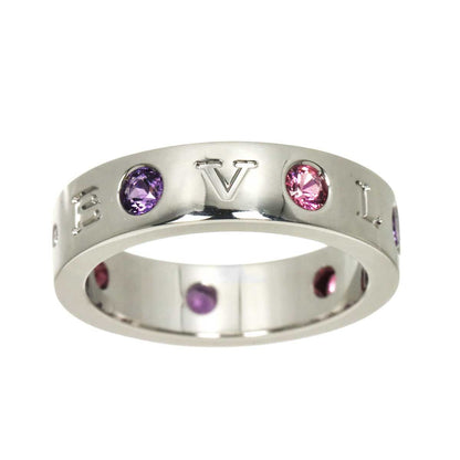 Bvlgari Roman Sorbet 53 Ring Amethyst Tourmaline Diamond 18k WG 750 Certificate — view 2