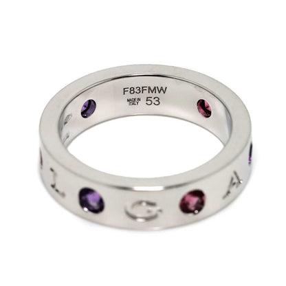 Bvlgari Roman Sorbet 53 Ring Amethyst Tourmaline Diamond 18k WG 750 Certificate — view 3